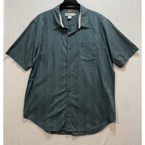 Quiksilver Edition Mens Regular Fit‎ Short Sleeve Button Up Shirt Blue Plaid XXL